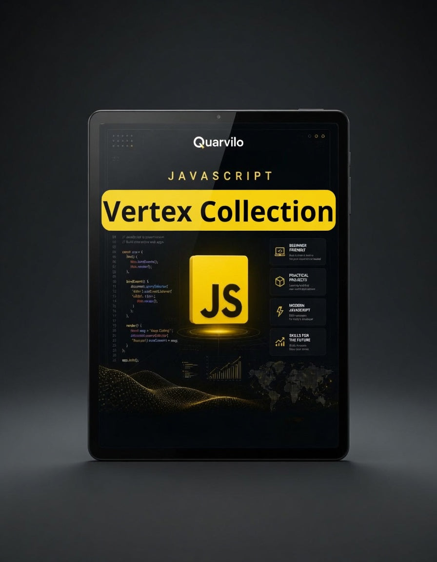 Book titled 'Vertex Collection' by Quarvilo on a dark background